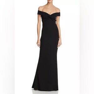 Nookie Black Off-Shoulder Dolly Gown
